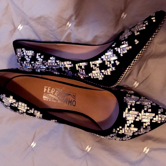 Ferragamo Crystal Stilettos
